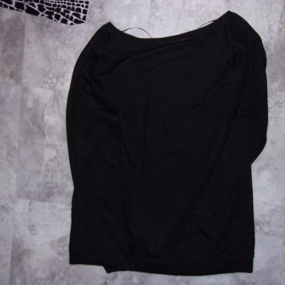 rock republic size large womens tee shirt black graphic long sleeve t - Picture 4 of 4